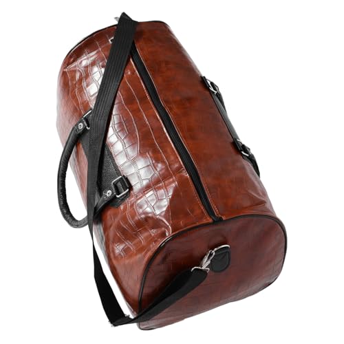 MOBUTOFU Wanderhandtasche Aus Pu- Geräumige Campingtasche Leichte Reisehandtasche Für Herren Tragbare Sporttasche Mit Großem Fassungsvermögen Praktische Handtasche Für Außenbereich von MOBUTOFU