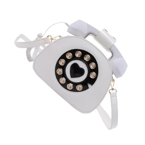 MOBUTOFU Wasserdichte Handtasche Telefonform Retro Telefonnummern Design Lustige Umhängetasche für Damen Shopping Reisen Alltag von MOBUTOFU