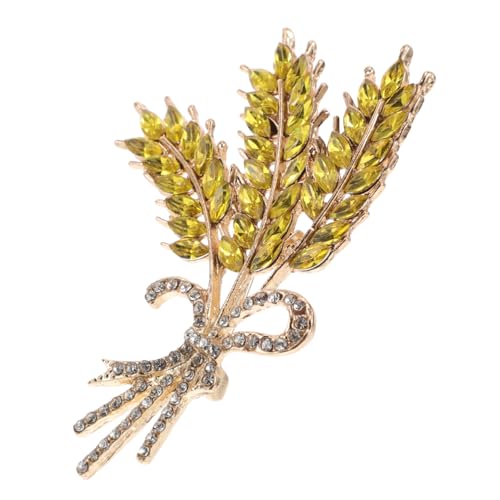 MOBUTOFU Weizen Brosche Kragen Pin Für Frauen Brosche Kragen Clip Weizen Mode Pin Frauen Strass Brosche Mode Brosche Frauen Strass Brosche von MOBUTOFU