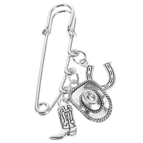 MOBUTOFU Western Cowboy Brosche Strickjacke Clips Damen Kleidung Clips Schal Clip Broschen Für Frauen Sicherheitsnadeln Für Kleidung Kleider Clips Schal Clip Kragen Clips Frauen Kleid Clip von MOBUTOFU