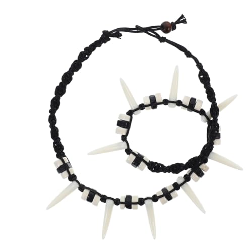 MOBUTOFU Wolfzahn Halskette für Herren und Damen Handgefertigter Bohemian Anhänger Stilvolles Schmuckstück mit Einzigartigem für Besondere Anlässe und Alltag von MOBUTOFU