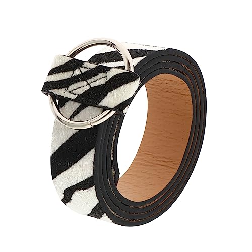 MOBUTOFU 1stück Damen Imitation Taillengürtel Verstellbarer Runder Schnallen-gürtel Im Modischen Zebra-design Für Jeans Und Freizeitoutfits von MOBUTOFU