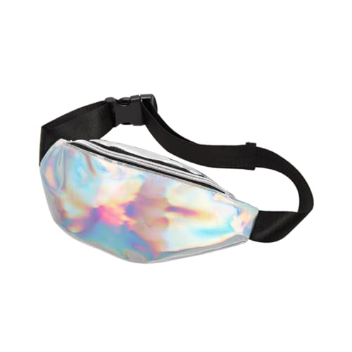 MOBUTOFU wasserdichte Bauchtasche Damen Reise Leichte PVC Hüfttasche Verstellbar Bumbag für Outdoor Jogging Festival Alltag von MOBUTOFU