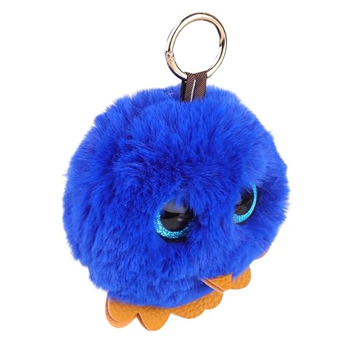 MOBUTOFU Katzenaugen Eule Schlüsselanhänger Aus Pu Kreativer Schlüsselhalter Einzigartiges Design Accessoire Für Frauen Und Mädchen Dunkelblau von MOBUTOFU