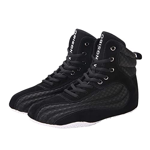 Boxschuhe für Frauen, Mode Wrestling Trainer Leichte Kickboxen Schuhe Atmungsaktive Frauen Fitness Sport Turnschuhe,Schwarz,37 EU von MOCINNA