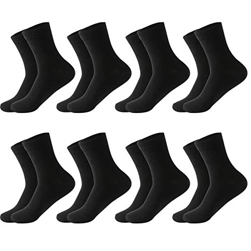 MOCOCITO Sneaker Socken Herren Damen | Lange Baumwoll socken 8 Paar, Sportsocken Damen 39-42 | Füßlinge | Atmungsaktiv Laufsocken | Einfarbige Socken | Größen 39-42 [Schwarz] von MOCOCITO