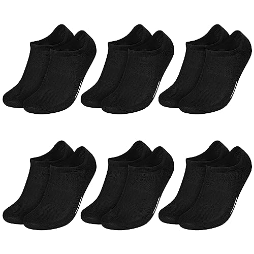 MOCOCITO Sneaker Socken Herren Damen | aus Baumwolle 8/12 Paar, Sportsocken Herren Damen 35-48 | Füßlinge | Laufsocken | Kurze Socken | Größen 35-48… (35-38, CW03-6-Schwarz) von MOCOCITO