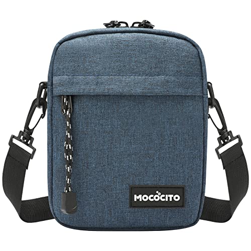 MOCOCITO Umhängetasche, Schultertasche für Herren, Kuriertasche aus Nylon, Messenger Bag für Tägliches Leben Reise(Denim Blue) von MOCOCITO