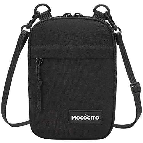 MOCOCITO Umhängetasche, Schultertasche für Herren, Kuriertasche aus Nylon, Messenger Bag für Tägliches Leben Reise-S(Schwarz) von MOCOCITO