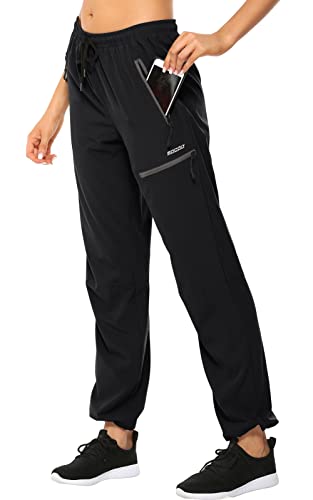 MOCOLY Damen Wanderhose Cargohose Wasserdicht Elastische Outdoor Hosen Trekkinghose Cargo Jogginghose Schnelltrocken Leichte UPF 50 mit Reißverschlusstasche von MOCOLY