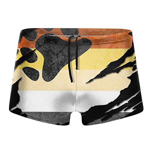 Gay Bear Pride Flag Herren Boxer Briefs Bademode Shorts Trunks Badeanzug, schwarz, Large von MOCSONE