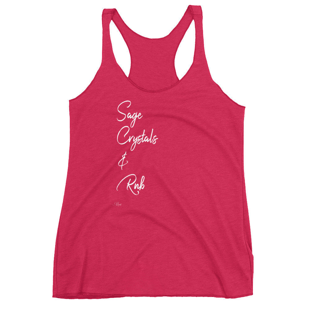 Salbei, Kristalle Und Rnb Damen Racerback Tank Salbei, Kristalle Und Rnb Damen Racerback Tank von MOCTWETLLC