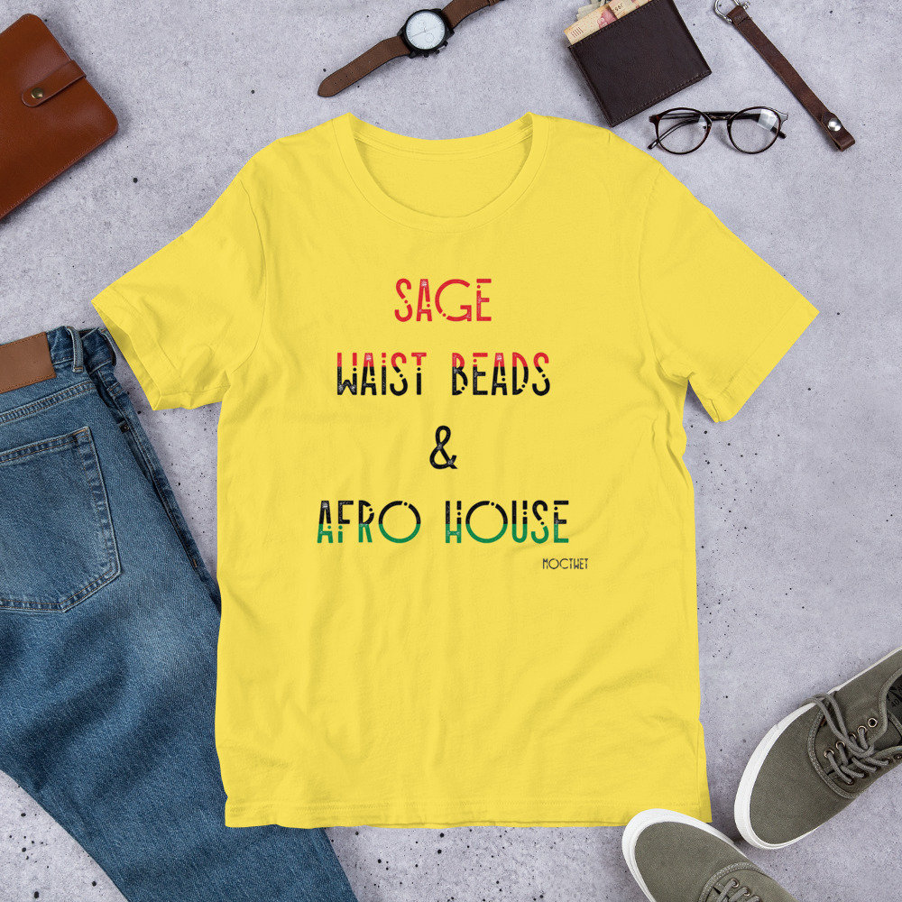 Salbei, Taille Perlen Und Afro Musik Unisex Shirt Salbei, Taille Perlen Und Afro Musik Unisex Shirt von MOCTWETLLC
