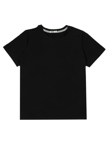 MODJEANS Damen T-Shirt - Basic T Shirt aus Baumwolle - Größe M, Schwarz - Basic Kurzarmshirt für Alltag & Freizeit von MOD
