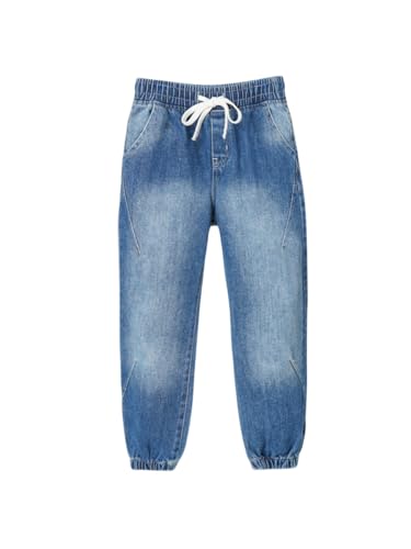 MODJEANS Jeans Jungen - Größe 122, 7-8 Jahre - 100% Baumwolle mit Elastischem Bund, Kordelzug & Bündchen - Jeanshose für Kinder - Hellblau von MOD