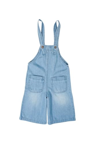 MODJEANS Jeansshorts Latzhose Mädchen - Größe 122, 7-8 Jahre - 100% Baumwolle mit Oberen Taschen - Overall für Mädchen - Hellblau von MOD