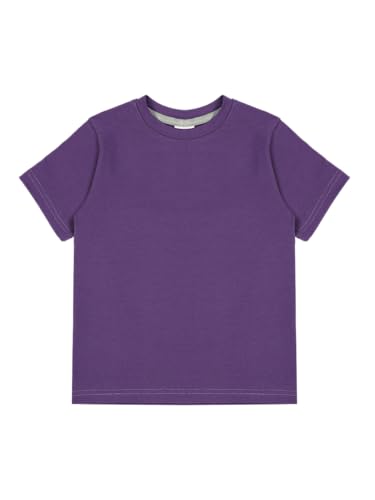 MODJEANS Tshirt Kinder - Baumwolle T-Shirts für Jungen & Mädchen - Größe 104, Lila - Für Alltag, Schule & Freizeit von MOD