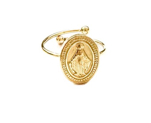 MODA MavillA Ring aus Stahl: Herz, vierblättriges Kleeblatt, Unendlichkeit, Musiknote, Pfote, Größe verstellbar, Gold von MODA MavillA