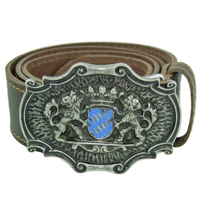 MODA Ledergürtel Trachtengürtel mit Koppelschließe und Bayernwappen von MODA