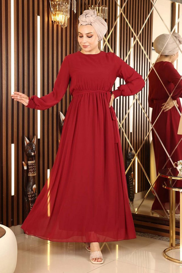 MODAMİHRAM Abendkleid KleidElastischer Saum Chiffon Abendkleid von MODAMİHRAM