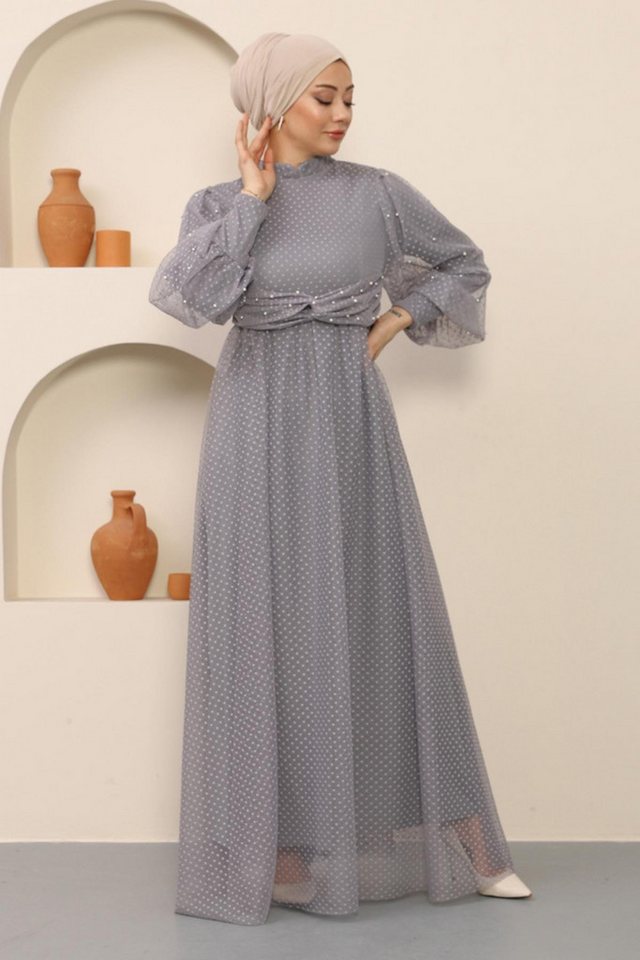 MODAMİHRAM Abendkleid KleidInci Detailliertes Tüllabendkleid von MODAMİHRAM