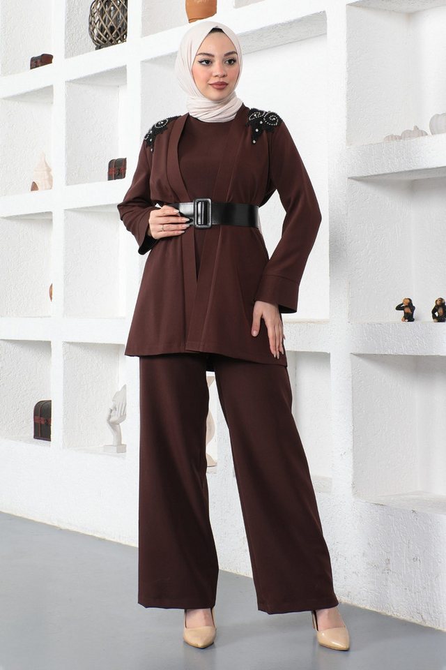 MODAMİHRAM Tunikakleid ıDantel Detail Jumpsuit SetıDantel Detail Jumpsuit-Set von MODAMİHRAM
