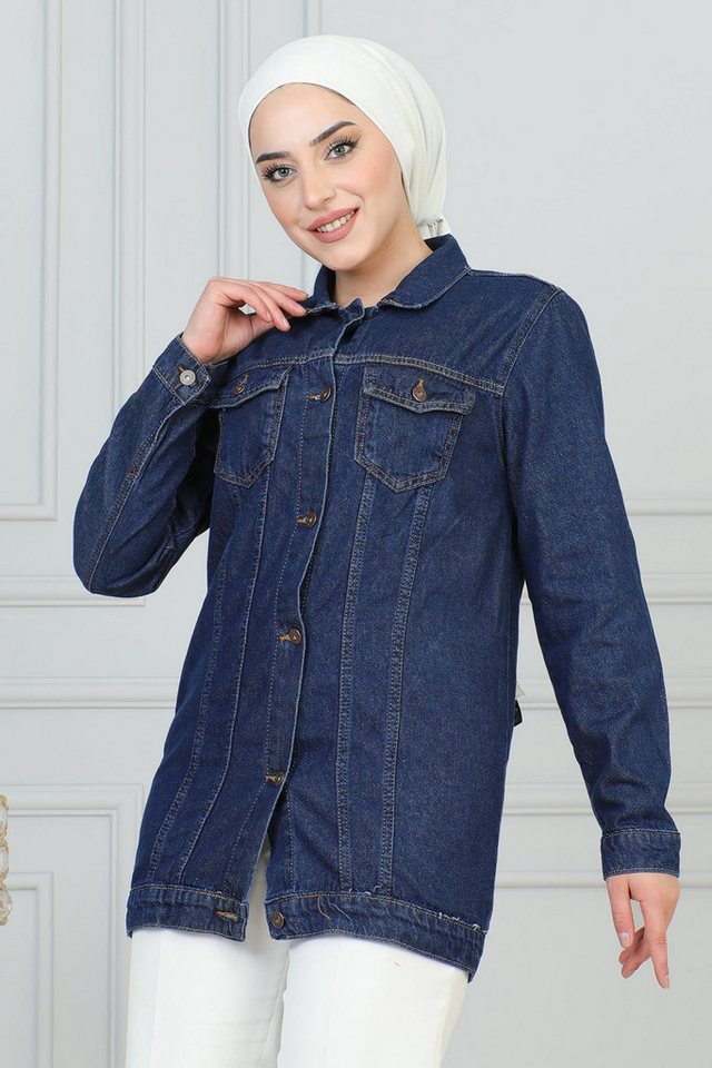 MODAMİHRAM Jeansjacke Knopfleiste Jeansjacke von MODAMİHRAM