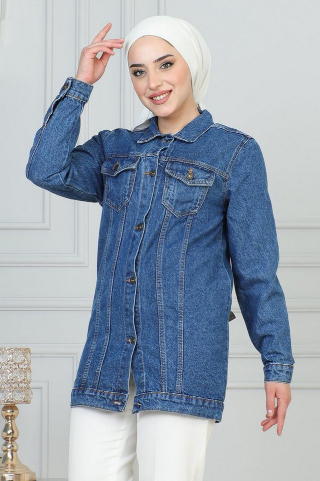 MODAMİHRAM Jeansjacke Knopfleiste Jeansjacke von MODAMİHRAM