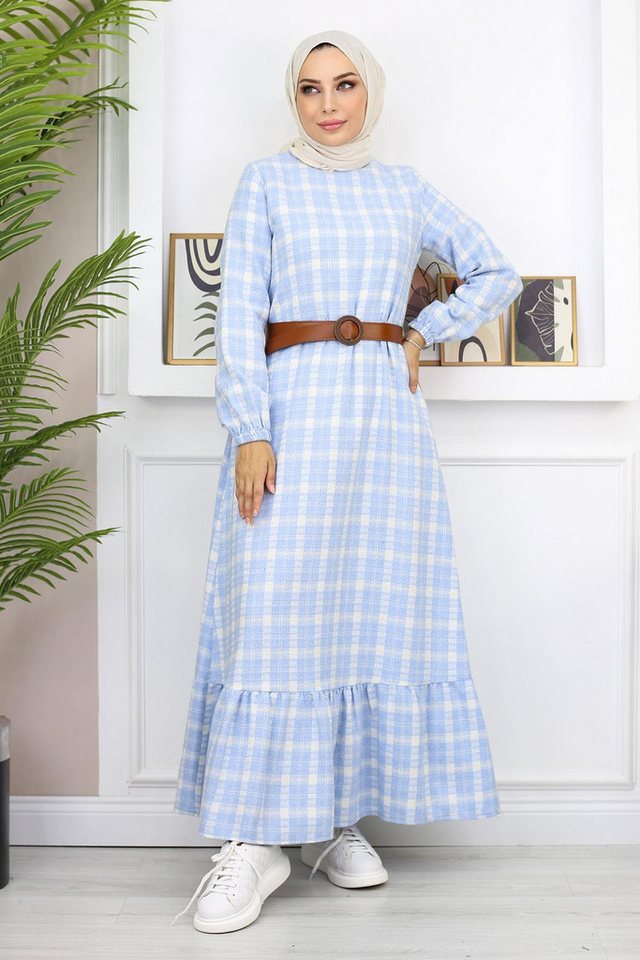 MODAMİHRAM Maxikleid Gerüschtes Hijab-Kleid von MODAMİHRAM