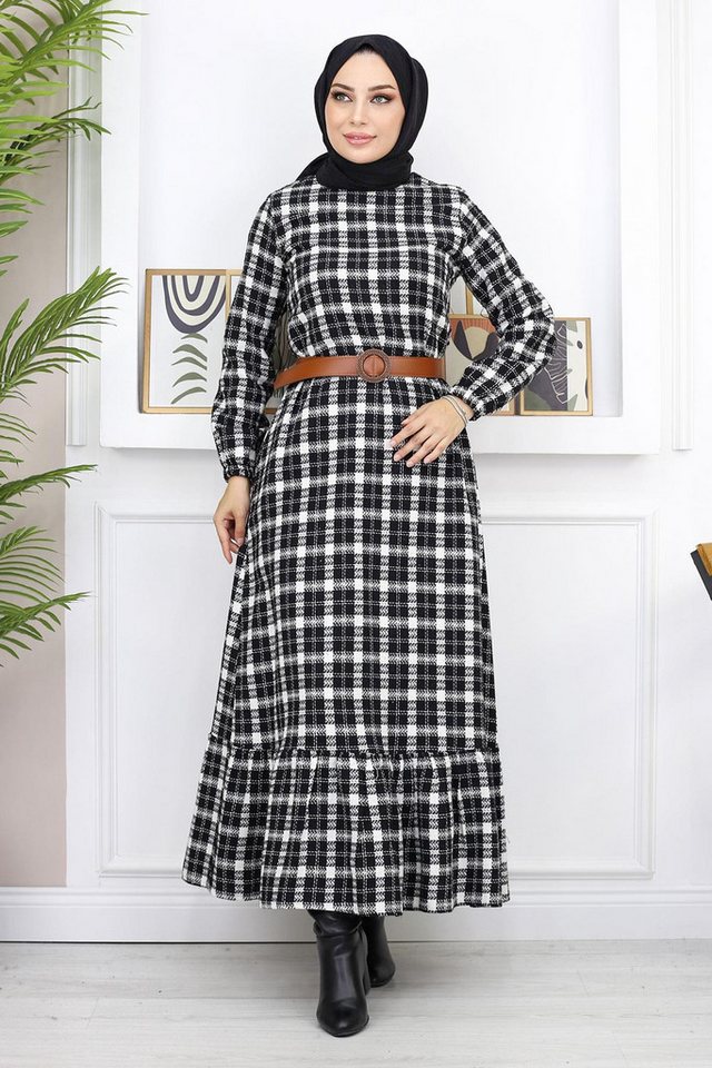 MODAMİHRAM Maxikleid Gerüschtes Hijab-Kleid von MODAMİHRAM