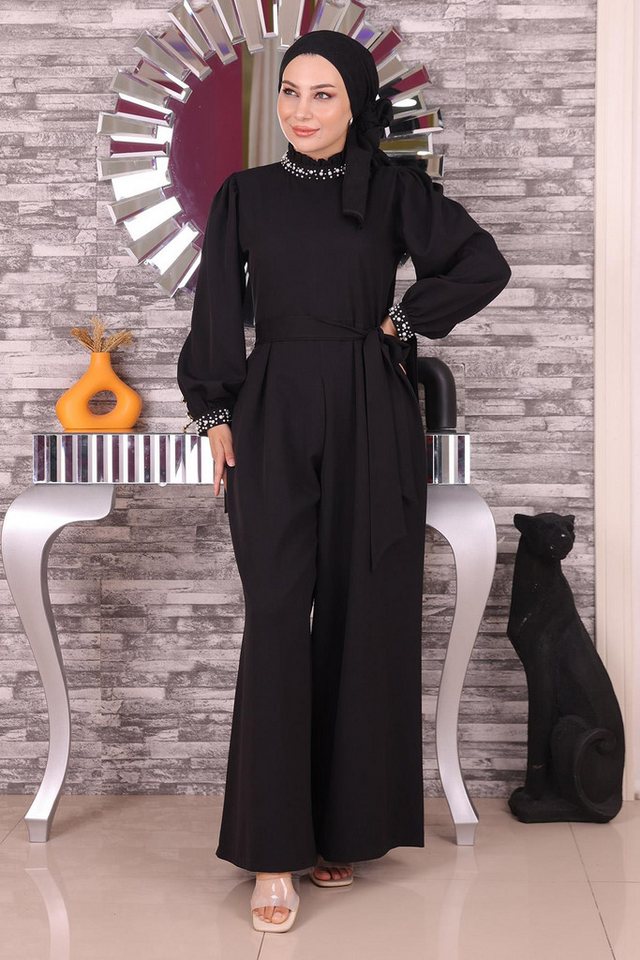 MODAMİHRAM Maxikleid Inci Detailliertes Jumpsuit-Kleid von MODAMİHRAM