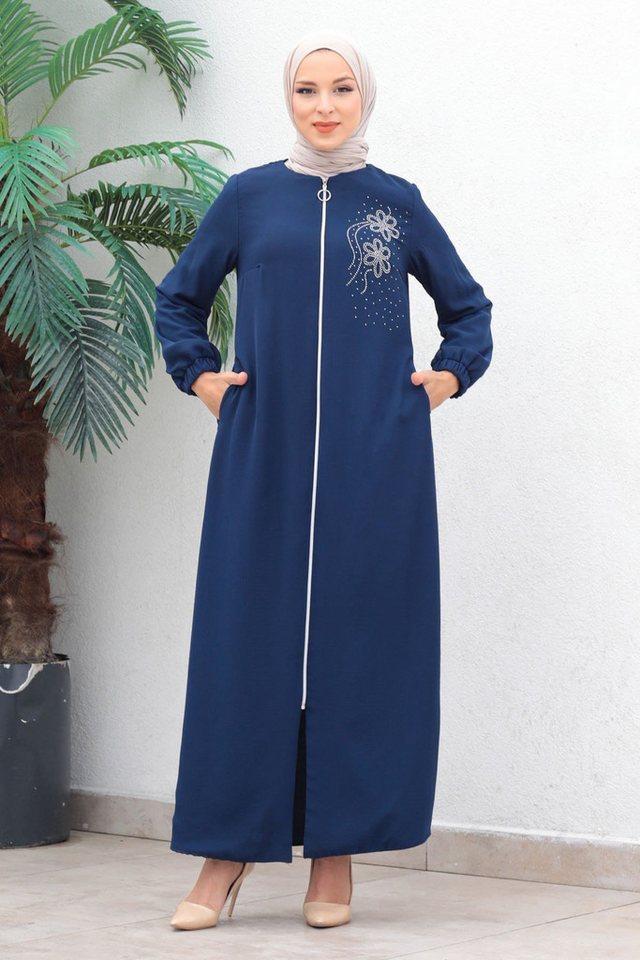 MODAMİHRAM Maxikleid Reißverschluss Chiffon Abaya Mantel von MODAMİHRAM