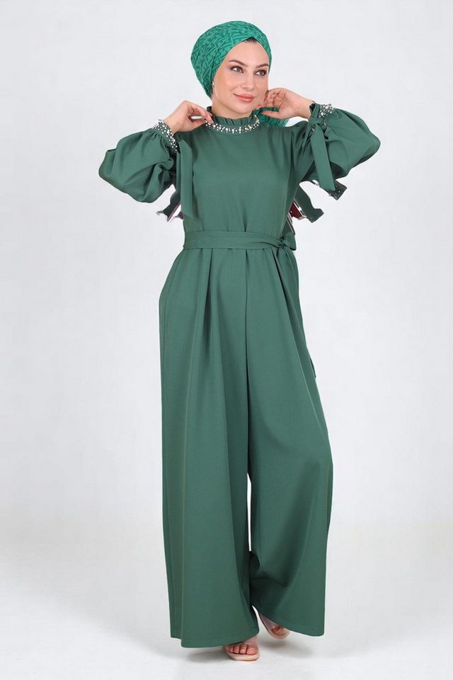 MODAMİHRAM Maxikleid Smaragd Detail Jumpsuit Kleid MSW19152-4 von MODAMİHRAM
