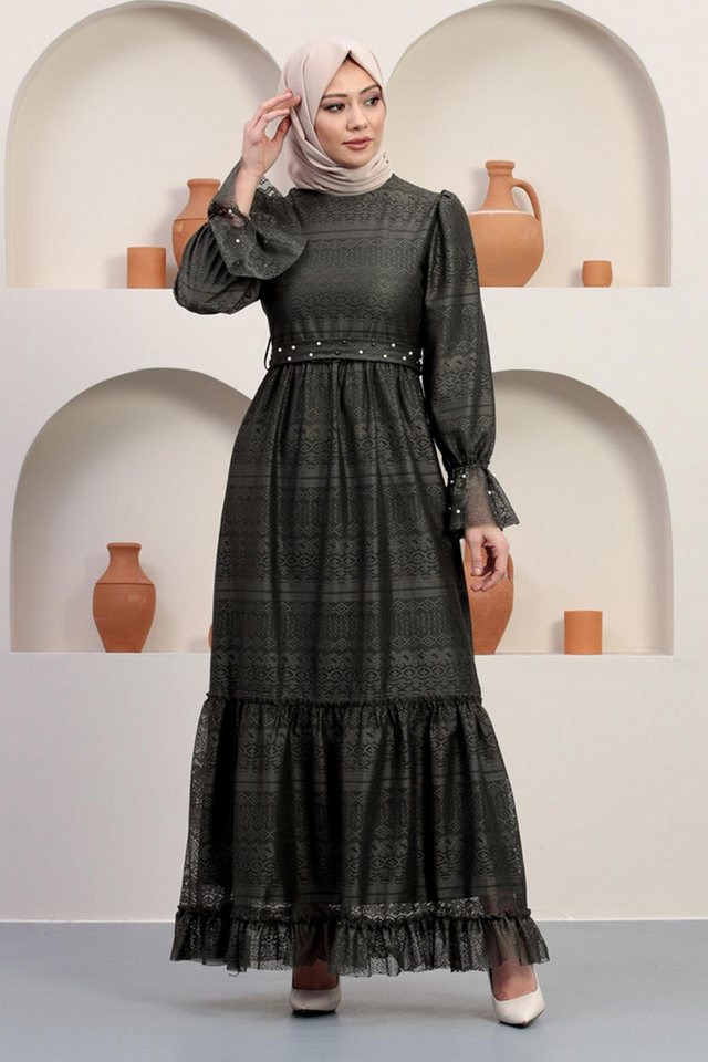 MODAMİHRAM Midikleid Inci Detailliertes Spitzenabendkleid von MODAMİHRAM