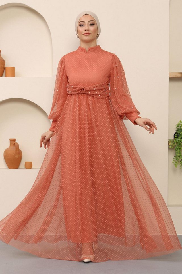 MODAMİHRAM Midikleid KleidInci Detailliertes Tüllabendkleid von MODAMİHRAM