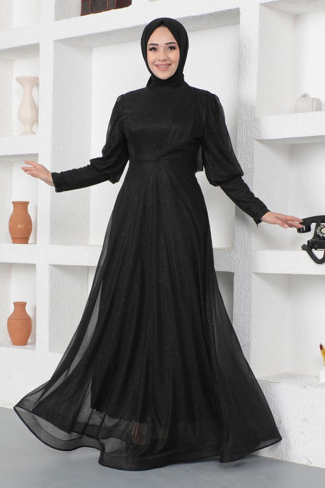 MODAMİHRAM Midikleid KleidZip Detail Glitzer Abendkleid von MODAMİHRAM