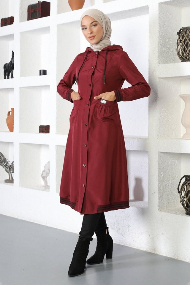 MODAMİHRAM Trenchcoat Kapuzen-Ripp-Trenchcoat von MODAMİHRAM