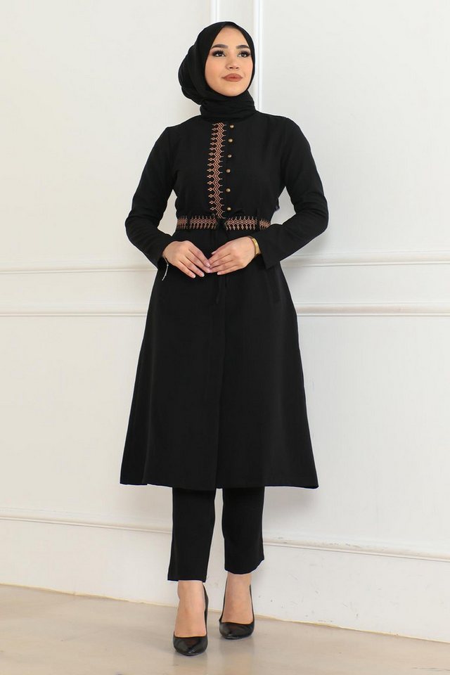 MODAMİHRAM Tunika Besticktes Set Schwarz 6145 von MODAMİHRAM