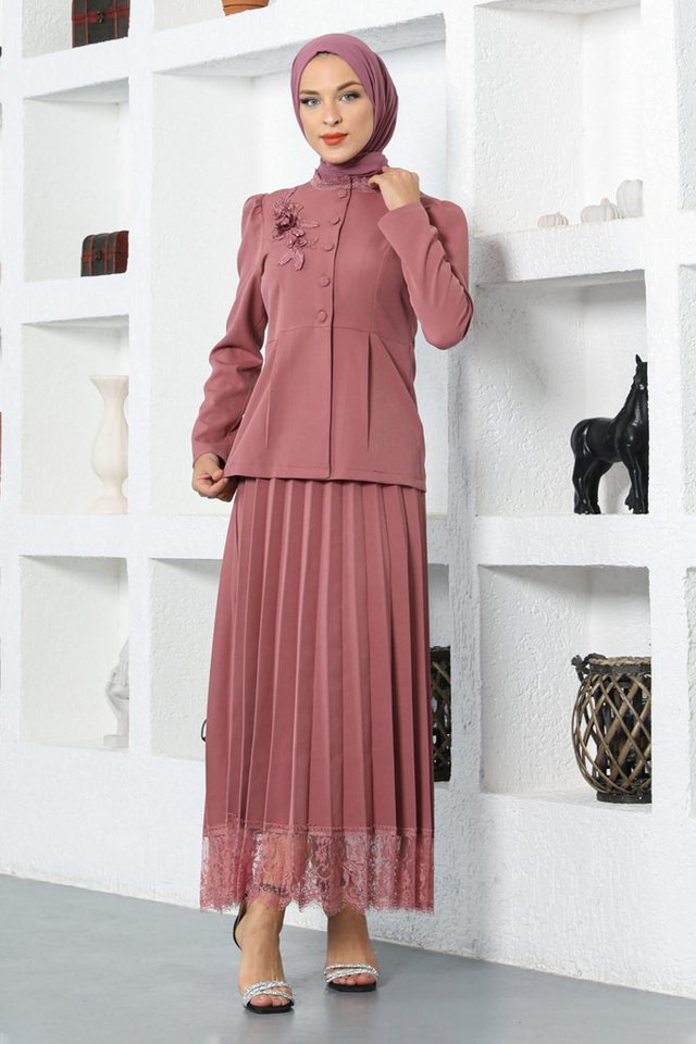 MODAMİHRAM Tunika Dantel-Detail Rock-Set von MODAMİHRAM