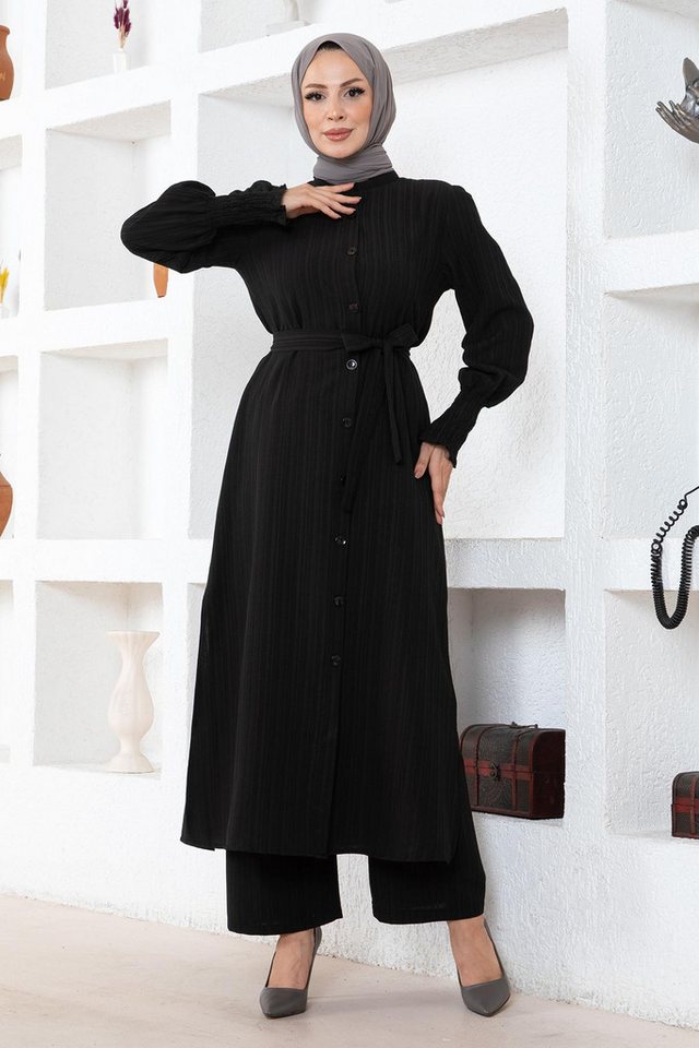 MODAMİHRAM Tunika Detail Set Schwarz MSW19233-1 von MODAMİHRAM