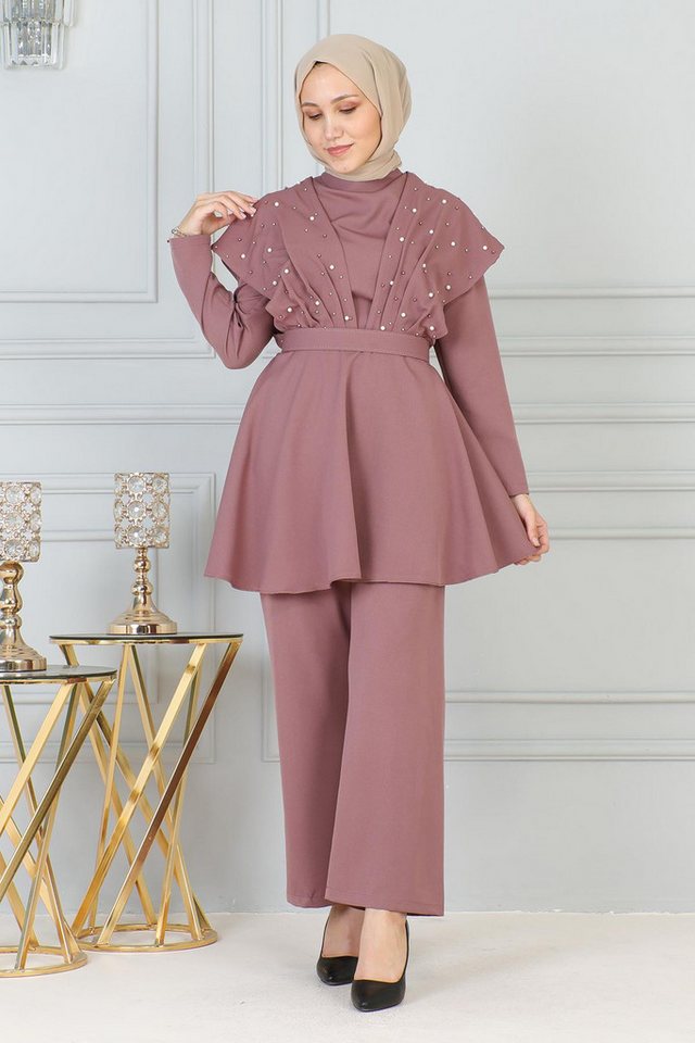 MODAMİHRAM Tunika Inci Detailliertes Set von MODAMİHRAM