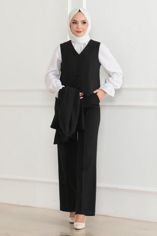 MODAMİHRAM Tunika Taba Drei-Teiler mit Jacke 19222 von MODAMİHRAM