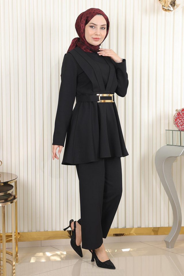 MODAMİHRAM Tunikakleid Gerüschtes Zweiteiliges Set von MODAMİHRAM