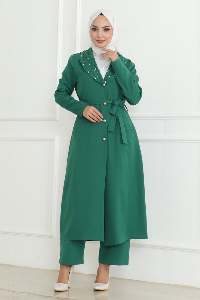 MODAMİHRAM Tunikakleid İnci Detail Set Smaragd 19216 von MODAMİHRAM