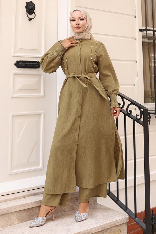 MODAMİHRAM Tunikakleid Inci Detail Set Vison 19360Inci Detail Set Vison 19360 von MODAMİHRAM