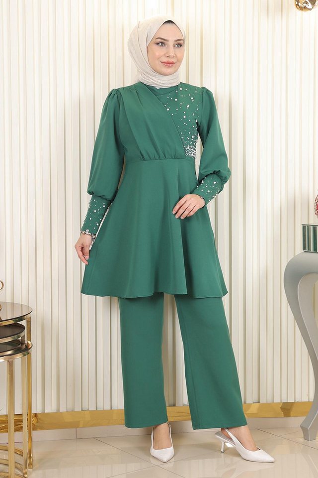 MODAMİHRAM Tunikakleid Perlen Duo Set von MODAMİHRAM