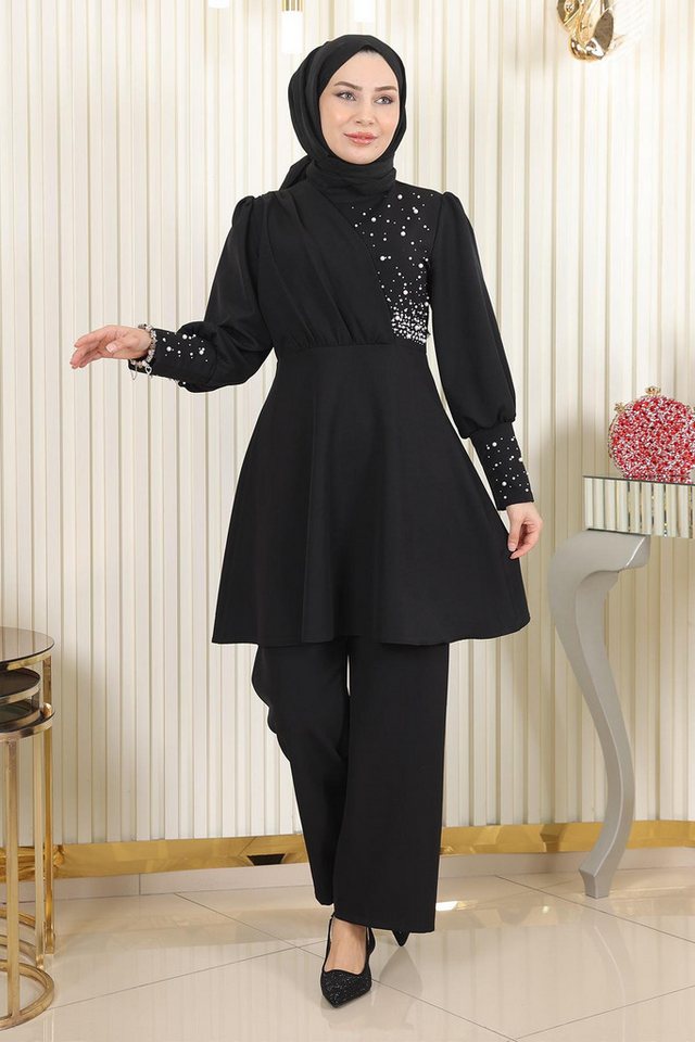 MODAMİHRAM Tunikakleid Perlen Duo Set von MODAMİHRAM