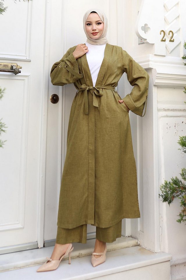 MODAMİHRAM Tunikakleid Schickes Kimono-Set - Schwarz 19253 von MODAMİHRAM