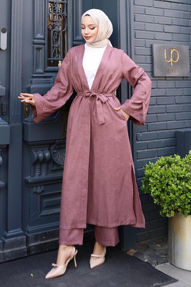 MODAMİHRAM Tunikakleid Schickes Kimono-Set - Schwarz 19253 von MODAMİHRAM