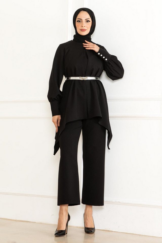 MODAMİHRAM Tunikakleid Schwarzes Anzug-Set MSW19001-1 von MODAMİHRAM